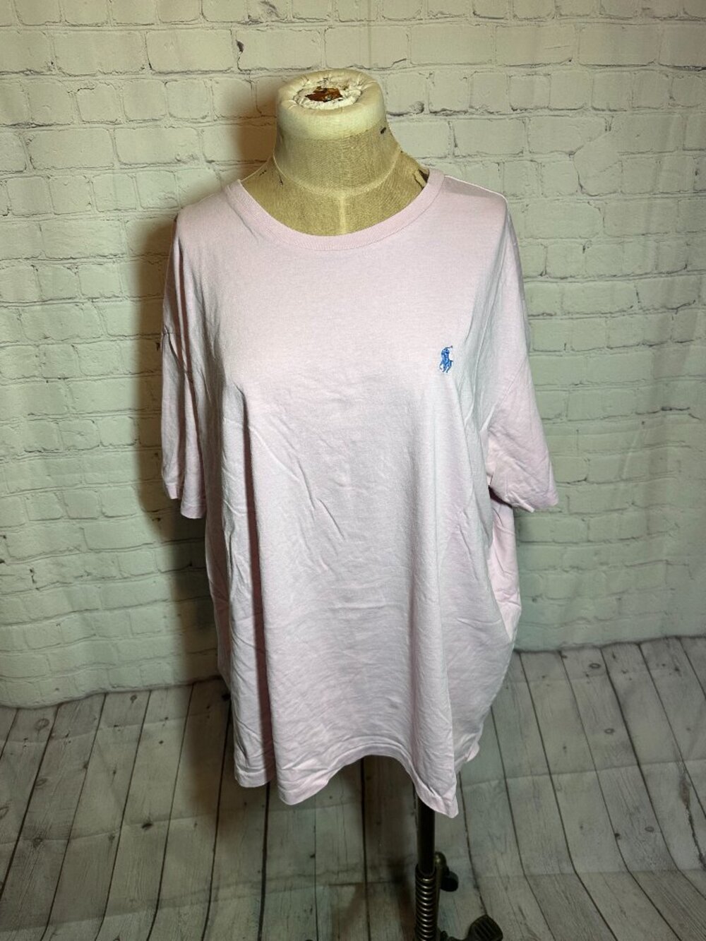 Polo Ralph Lauren Light Pink Classic Crew Tee Shirt Size XXL 100% Cotton